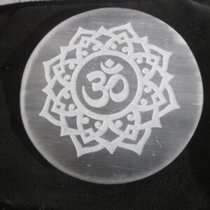 Selenite Om Charging Plate