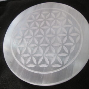 Selenite Flower of Life Charging Plate