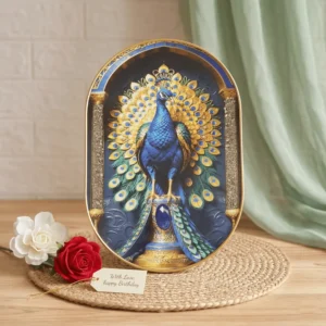 Lapis Lazuli Peacock Vastu Plate