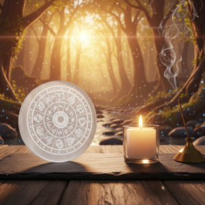 Selenite Zodiac Charging Plate